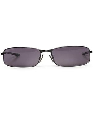 Balenciaga Rectangular Rimless Sunglasses - White