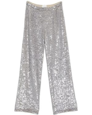 P.A.R.O.S.H. Gong Straight-Leg Trousers - Grey