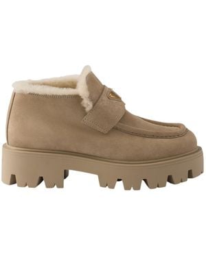 Prada Suede Loafers - Brown
