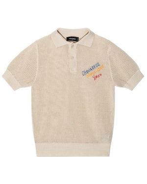 DSquared² Summer Lovers Capsule Polo Shirt - Natural