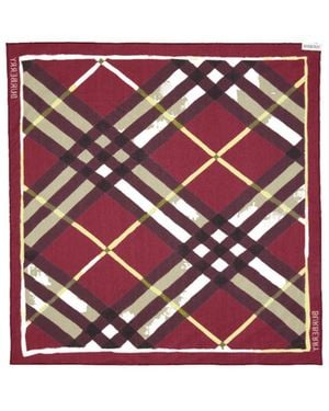 Burberry Diamond-Shaped Silk Scarf - Pink