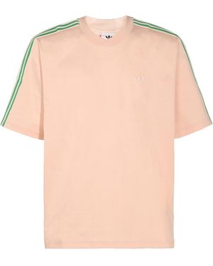 Adidas by Wales Bonner Adidas Originals X Wales Bonner Web Detailed Crewneck T-Shirt - Natural