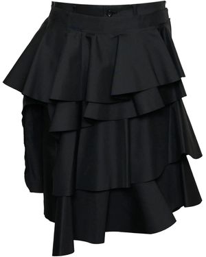 Comme des Garçons Ruffled Design Shorts - Black