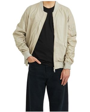 Giorgio Brato Leather Bomber Jacket - Blue