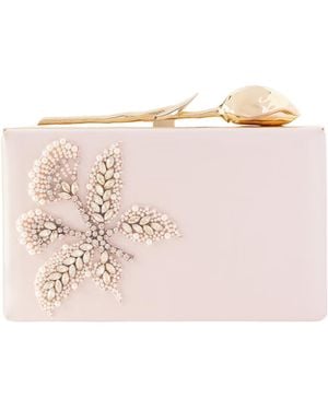 Erdem Bloom Crystal Decorated Clutch - Pink