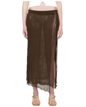 GIMAGUAS Elena Midi Skirt - Brown