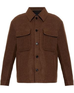 AllSaints Cayson Patch-Pocket Jacket - Brown
