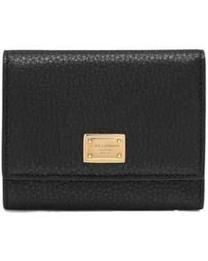 Dolce & Gabbana Logo Plate Wallet - Black