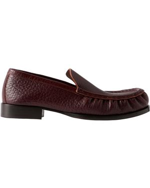 Dries Van Noten Crinkled Leather Loafers - Brown