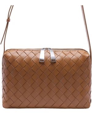Bottega Veneta Woven Shoulder Bag - Brown
