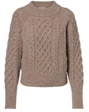 Emilia Wickstead Emory Cable-Knit Wool Jumper - Brown