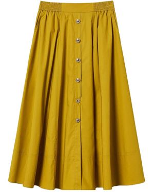 Twinset Buttoned Midi Skirt - Yellow