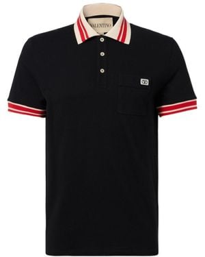 Valentino Short-Sleeved Polo Shirt - Black
