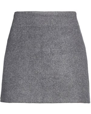 Sportmax Solid-Color Wool A-Line Skirt - Grey