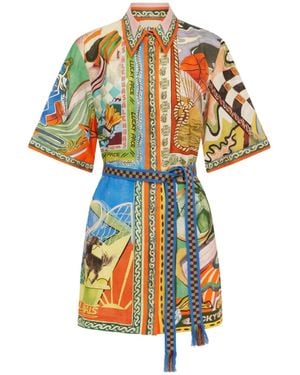 ALÉMAIS Lucky Pace Shirt Dress - White