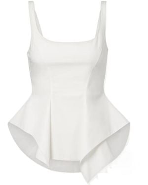 KHAITE Loa Cotton Poplin Top - White