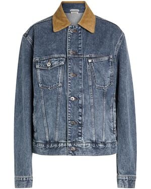 JW Anderson Corduroy Collar Denim Jacket - Blue
