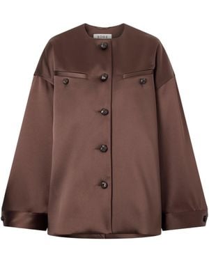 Rohe Chest-Pocket Button Jacket - Brown