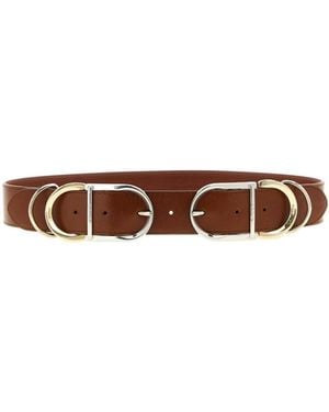 Pinko Hippolita Double Buckled Belt - Brown