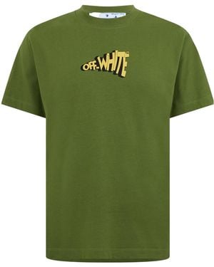 Off-White c/o Virgil Abloh Logo Short Sleeve T-Shirt - Green