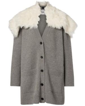 Jil Sander Wool, Cotton, And Cashmere-Blend Cardigan - Grey