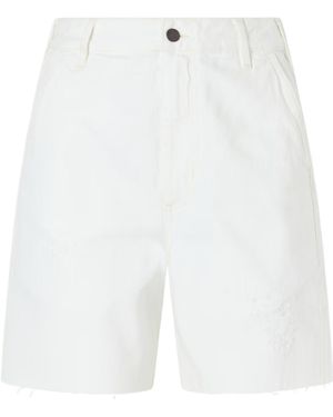 Kallmeyer Skate Organic-Cotton Denim Shorts - White