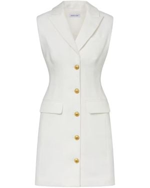 Veronica Beard Fairfax Linen-Blend Minidress - White