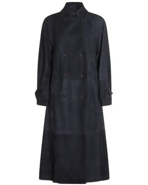 Brunello Cucinelli Suede Trench Coat - Black