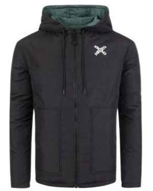 KENZO Long-Sleeved Hooded Casual Jacket - Black