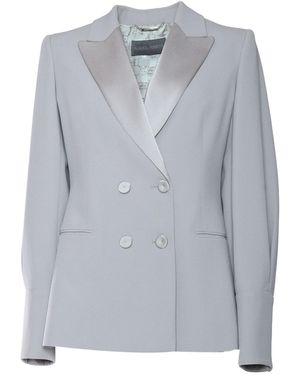 Alberta Ferretti Button Suit Coat - Blue