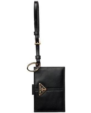 Prada Leather Card Holder - White