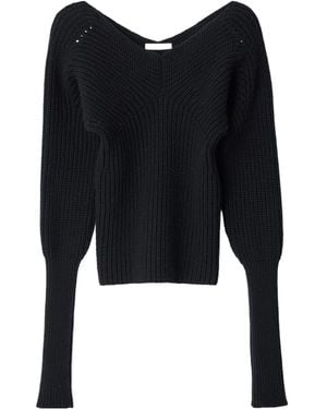 Lemaire Off-Shoulder Sweater - Black