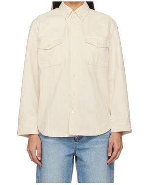 DUNST Classic Denim Shirt - White