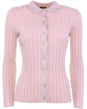 Aspesi Long Sleeve Button Cardigan - Pink