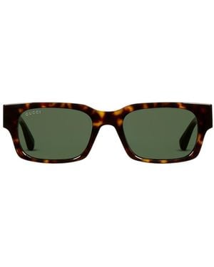 Gucci Rectangular Frame Sunglasses - Green