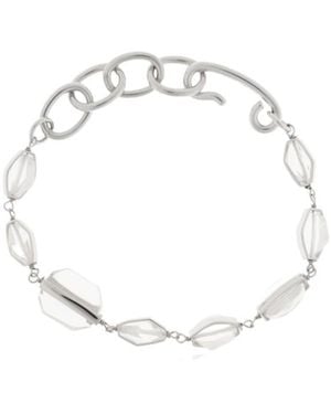 Jil Sander Embellished Chain Bracelet - White