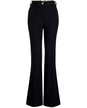 Patou Crease Detailed Flared Trousers - Black