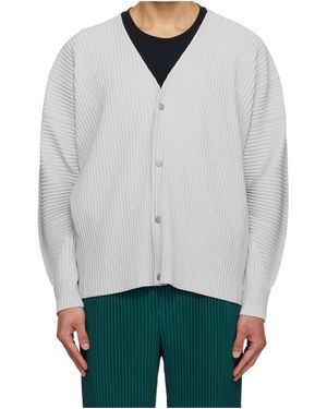 Homme Plissé Issey Miyake Homme Plissé Issey Miyake V-Neck Cardigan - Grey