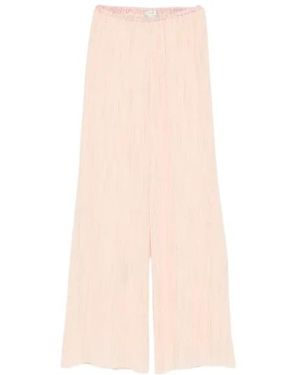 forte_forte Elasticated-Waistband Palazzo Trousers - Pink