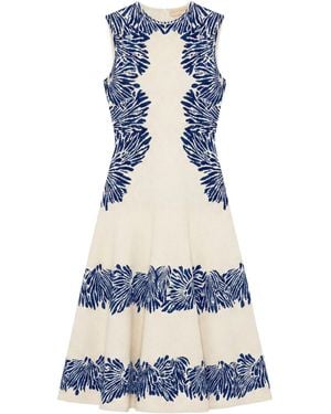 Ulla Johnson Iona Jacquard-Knit Midi Dress - Blue