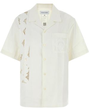 Marine Serre Bowling Shirt - White