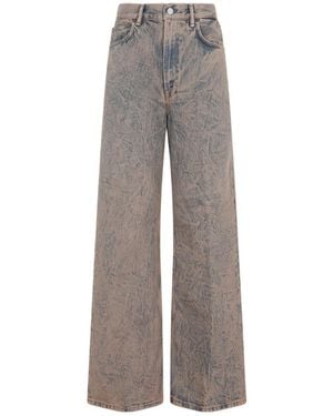 Acne Studios Logo-Patch Flared Jeans - Gray