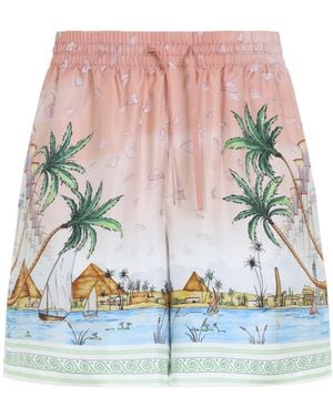CASABLANCA Elastic Waist Shorts - Multicolour