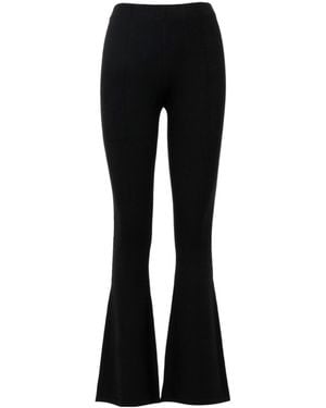 Semicouture Flared Casual Trousers - Black