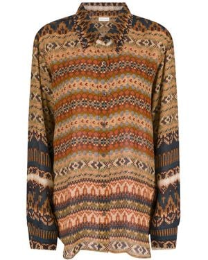 Dries Van Noten Long-Sleeved Shirt - Brown