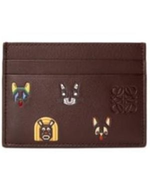 Loewe X Louis Wain Leather Cardholder - Brown