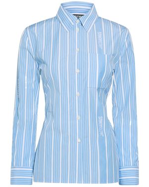 Jacquemus Striped Cut-Out Shirt - Blue