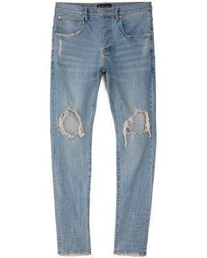 Purple Brand Distressed Slim-Fit Jeans - Blue