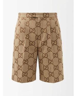 Gucci Jumbo Gg Shorts - Natural