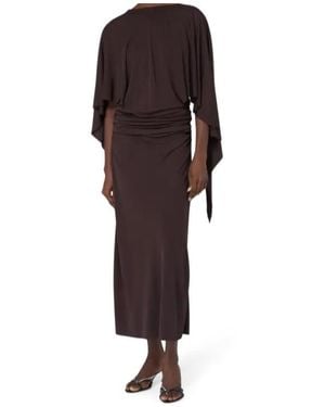 Christopher Esber Pleated Dress - Brown